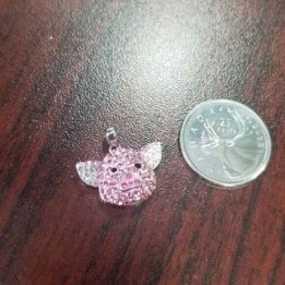 Piglet pendant for necklace very sparkly - Picture 2 of 3